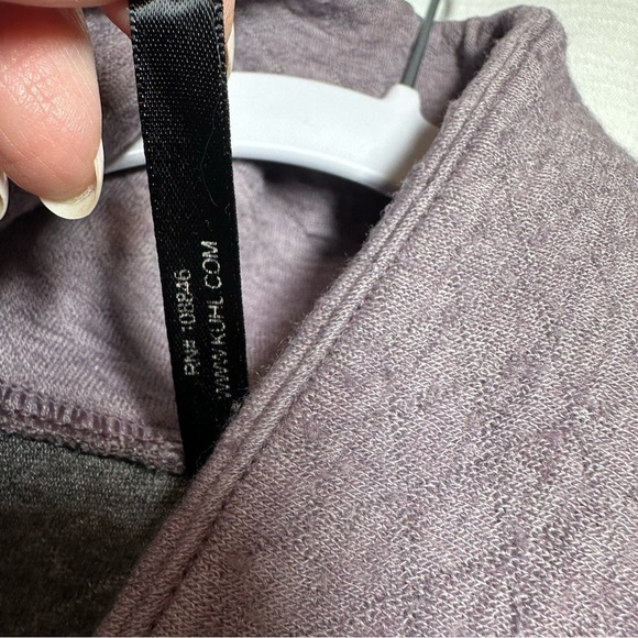 Kuhl Sweatshirt Women's L Top Purple Quilted Funnel Neck Pullover Outdoor Wool - Picture 6 of 13